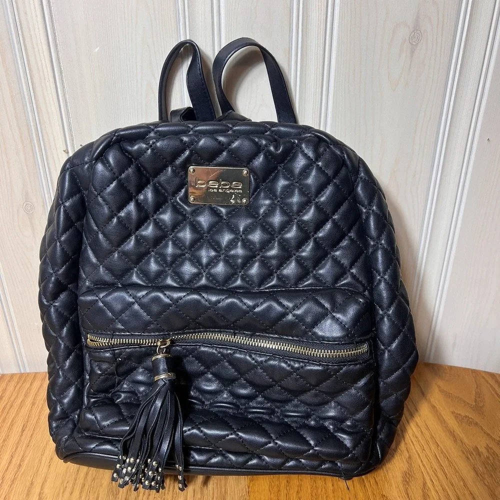 Bebe Maria quilted Large backpack Purse